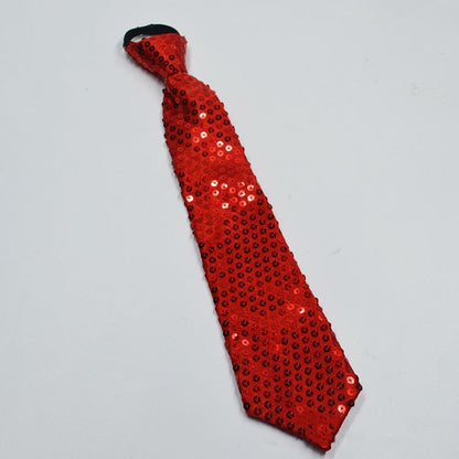 Sequin Pre Tied Adjustable Neck Tie Fancy Dress Party Clip On New