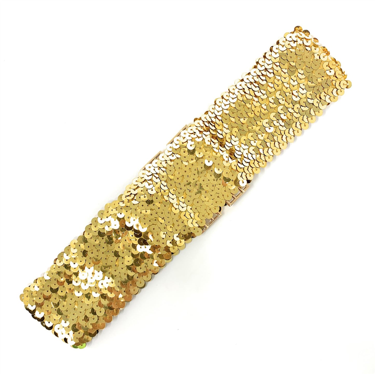 Gold Buckle Elastic Sequin Stretch Belt Coloured Waistband Corset New