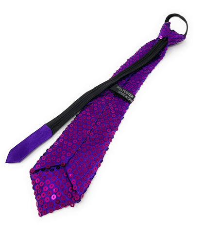 Sequin Pre Tied Adjustable Neck Tie Fancy Dress Party Clip On New