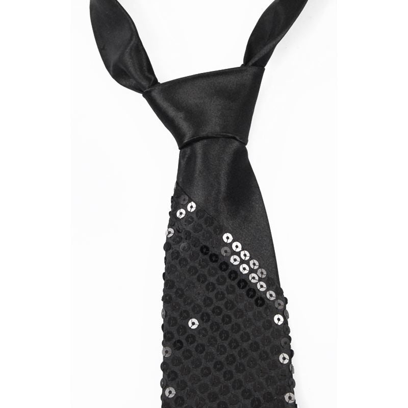 Sequin Full Length Neck Tie Fancy Dress Dance Party Costume New