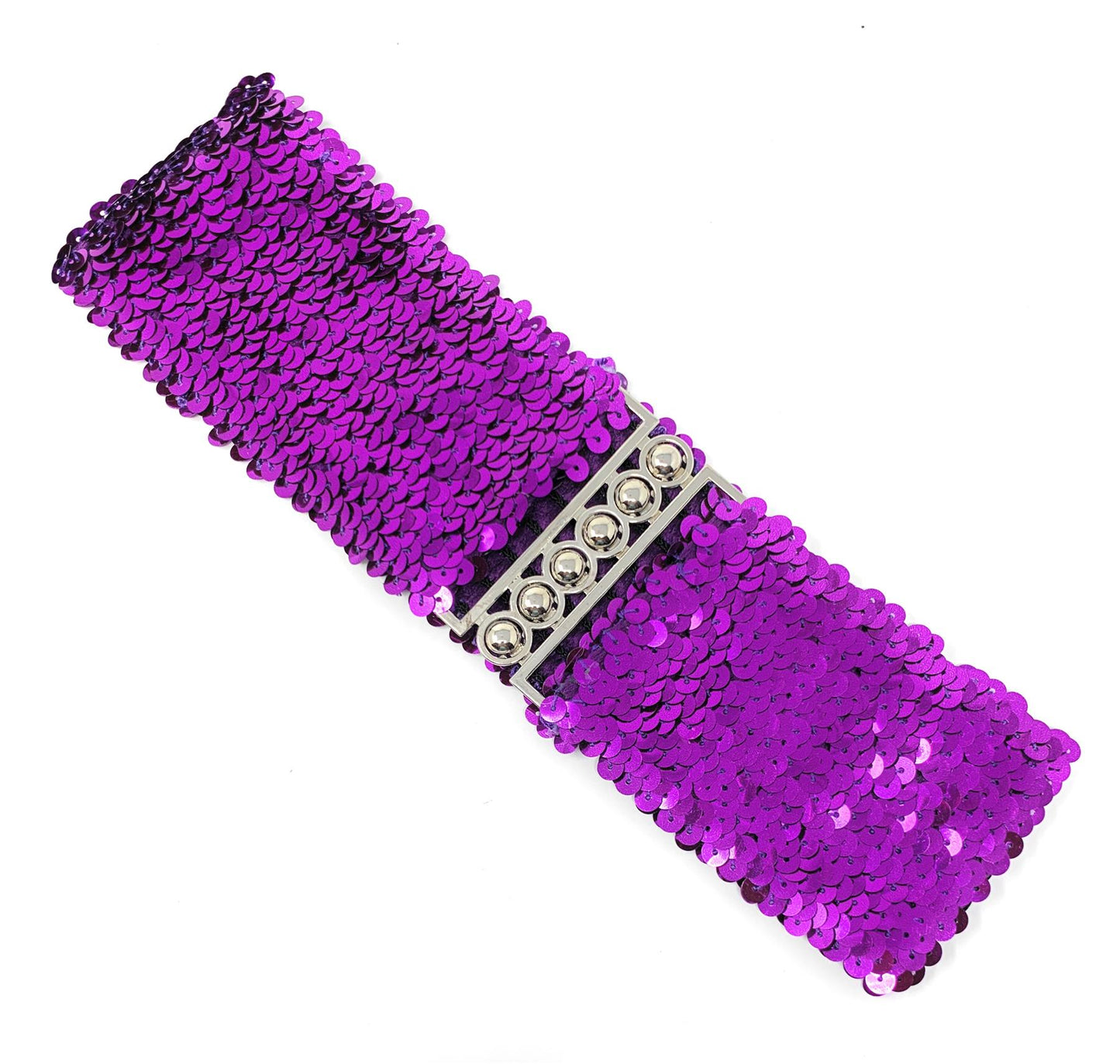 Sequin Wide Slim Stretch Elastic Belt Waist Band Corset Paillette Ladies