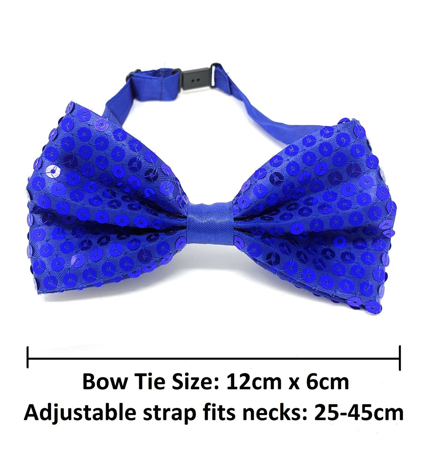Sequin Fancy Dress Shiny Dickie Bow Tie Party Pre Tied Adjustable