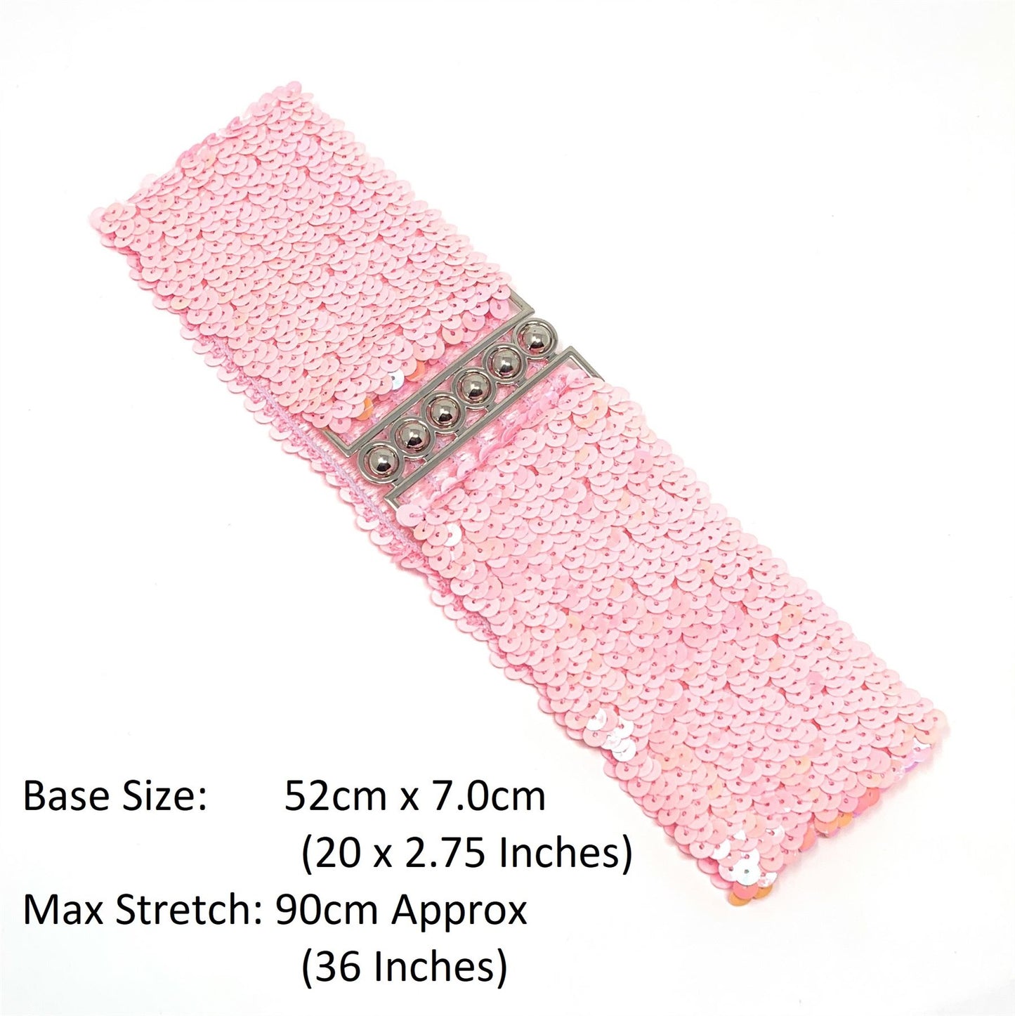 Sequin Wide Slim Stretch Elastic Belt Waist Band Corset Paillette Ladies