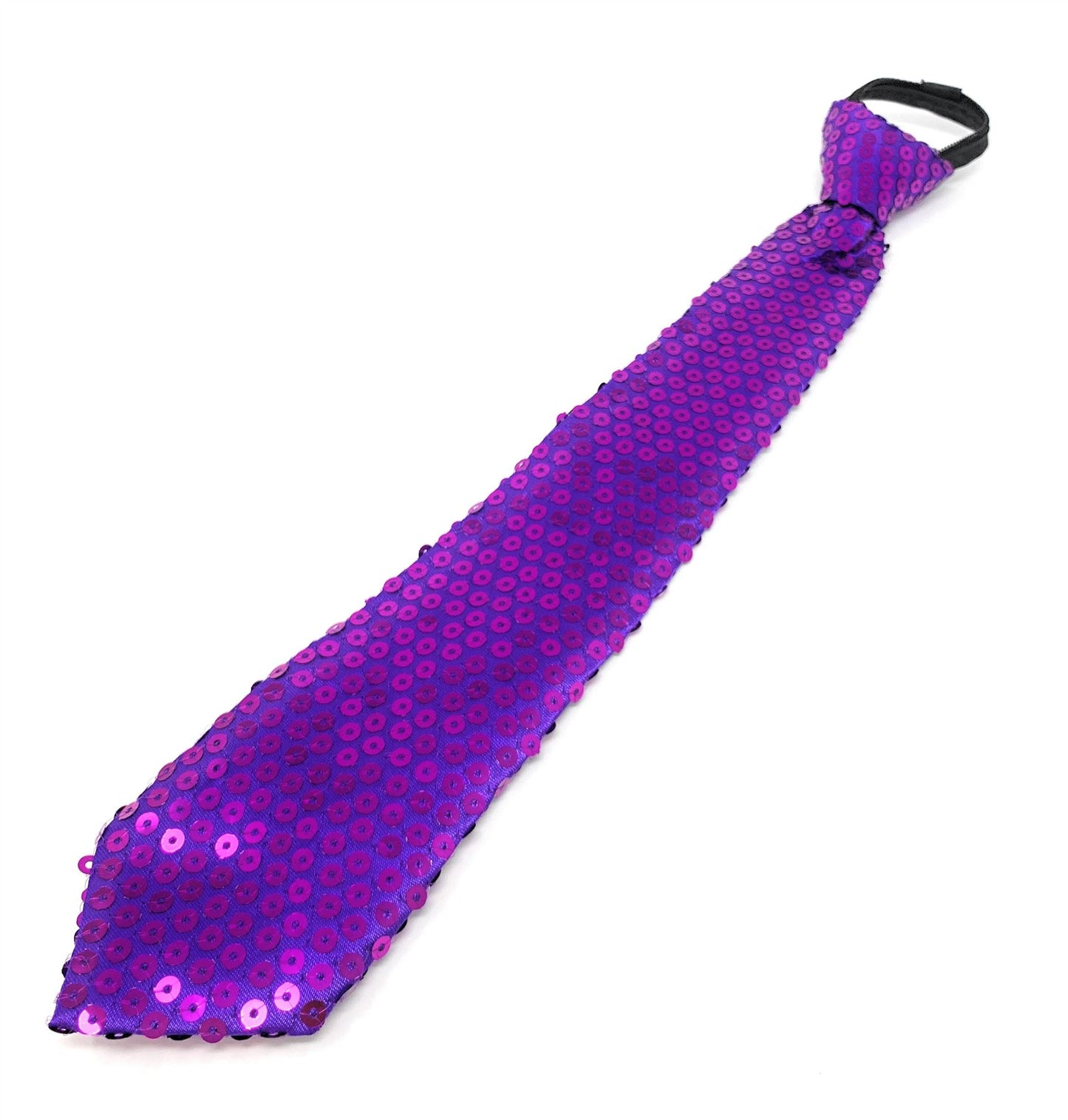 Sequin Pre Tied Adjustable Neck Tie Fancy Dress Party Clip On New