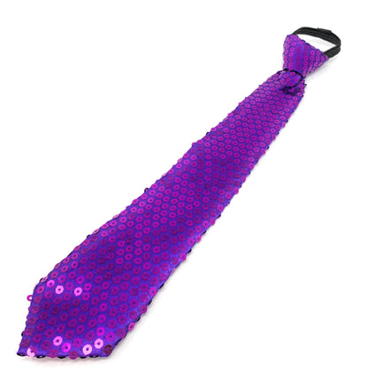 Sequin Pre Tied Adjustable Neck Tie Fancy Dress Party Clip On New