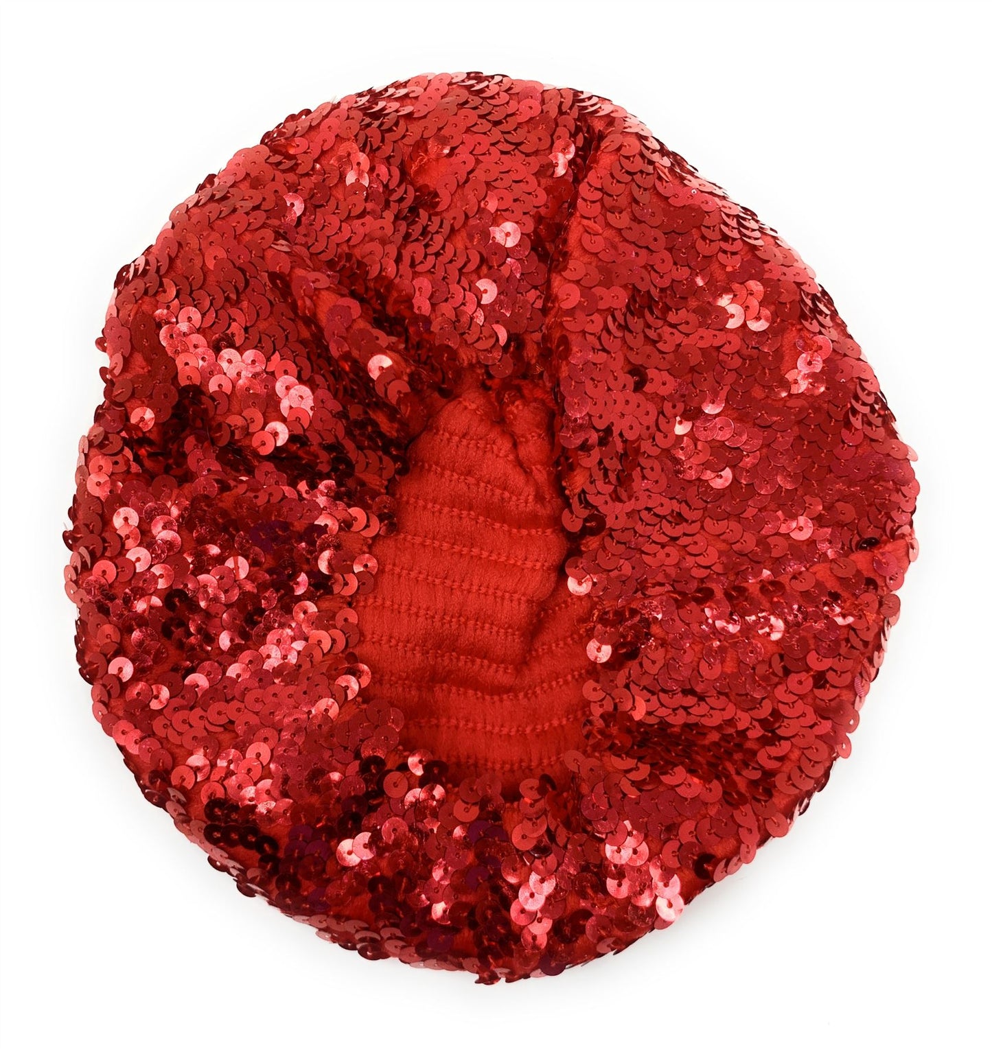 Coloured Sequin Elastic Flapper Cap Beret Hat Fancy Beanie Stretch