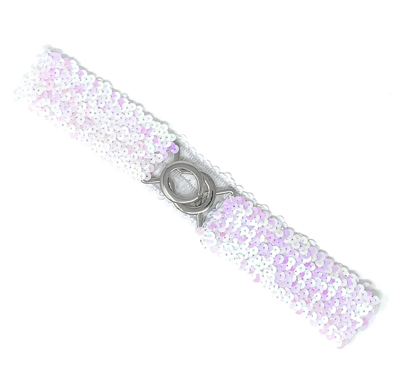 Sequin Wide Slim Stretch Elastic Belt Waist Band Corset Paillette Ladies