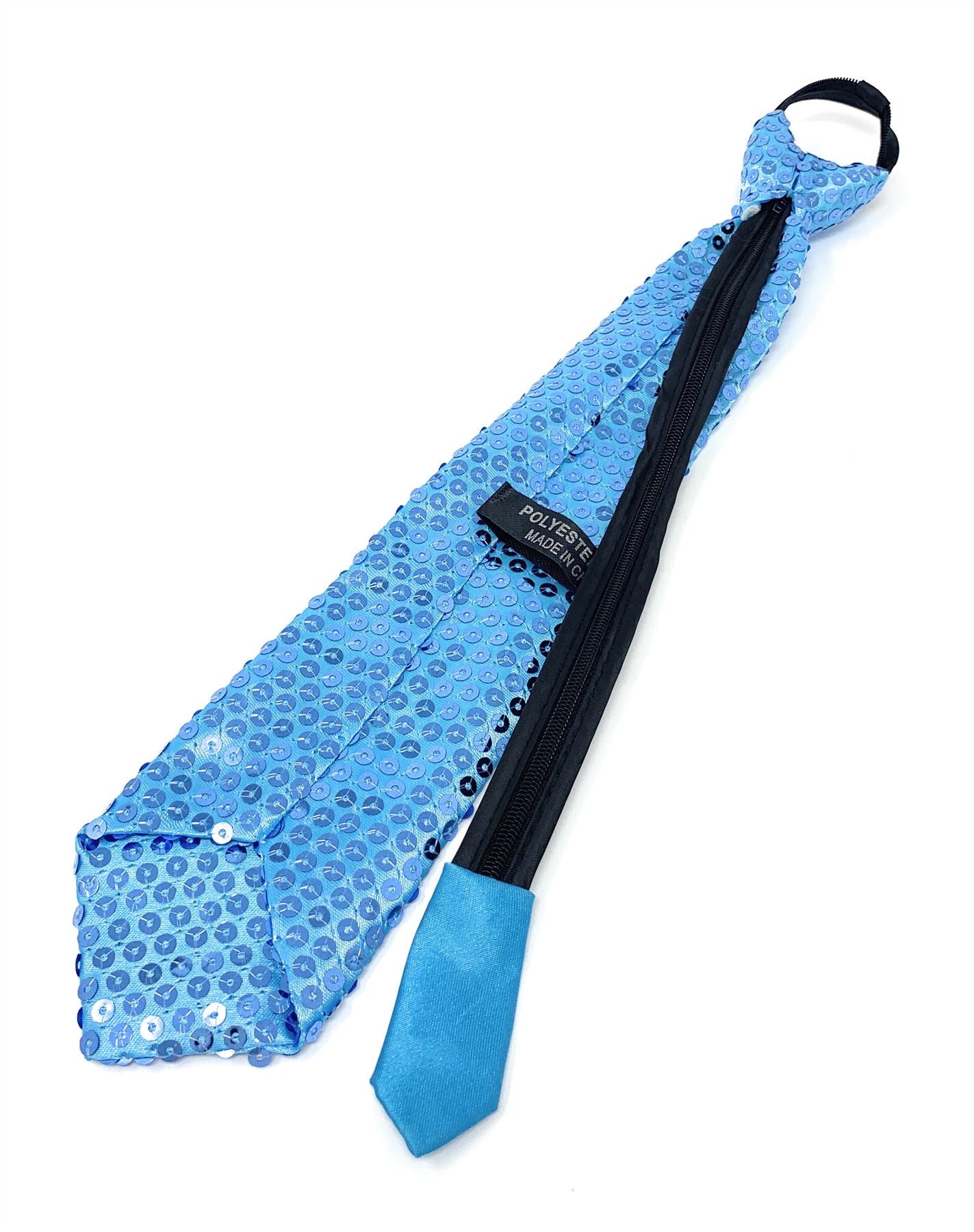 Sequin Pre Tied Adjustable Neck Tie Fancy Dress Party Clip On New