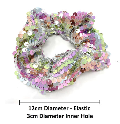 Sequin Elastic Stretch Hair Tie Scrunchie Ponytail Holder Scrunchy