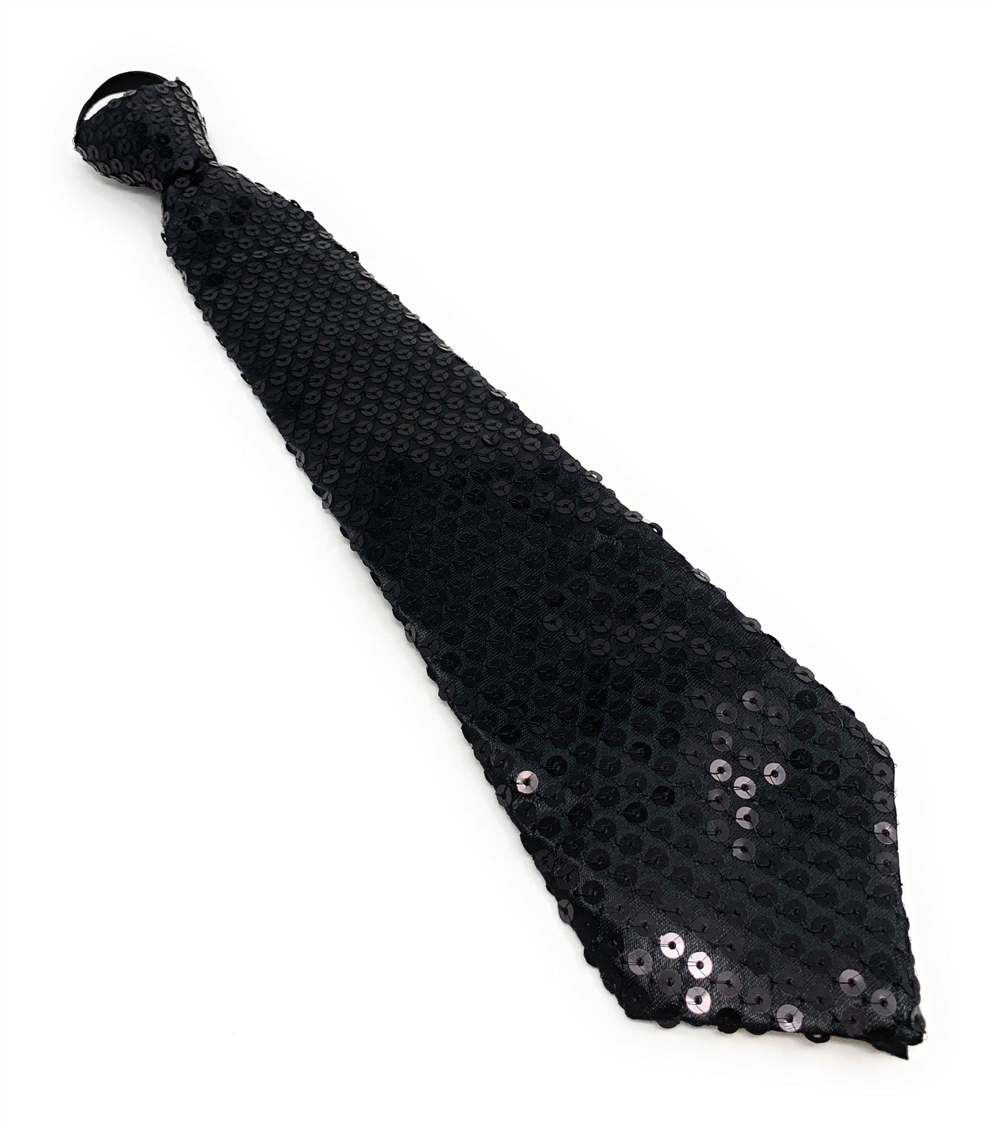 Sequin Pre Tied Adjustable Neck Tie Fancy Dress Party Clip On New