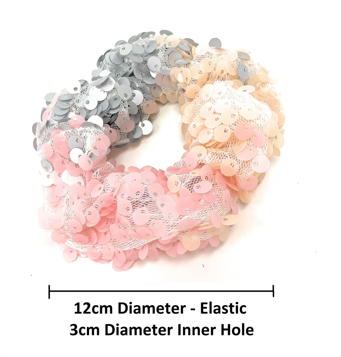 Sequin Elastic Stretch Hair Tie Scrunchie Ponytail Holder Scrunchy