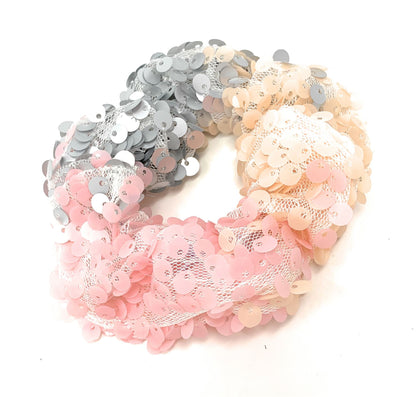 Sequin Elastic Stretch Hair Tie Scrunchie Ponytail Holder Scrunchy