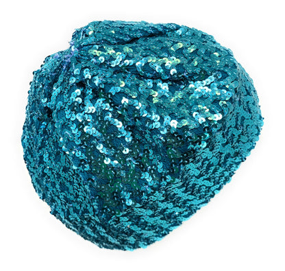 Coloured Sequin Elastic Flapper Cap Beret Hat Fancy Beanie Stretch